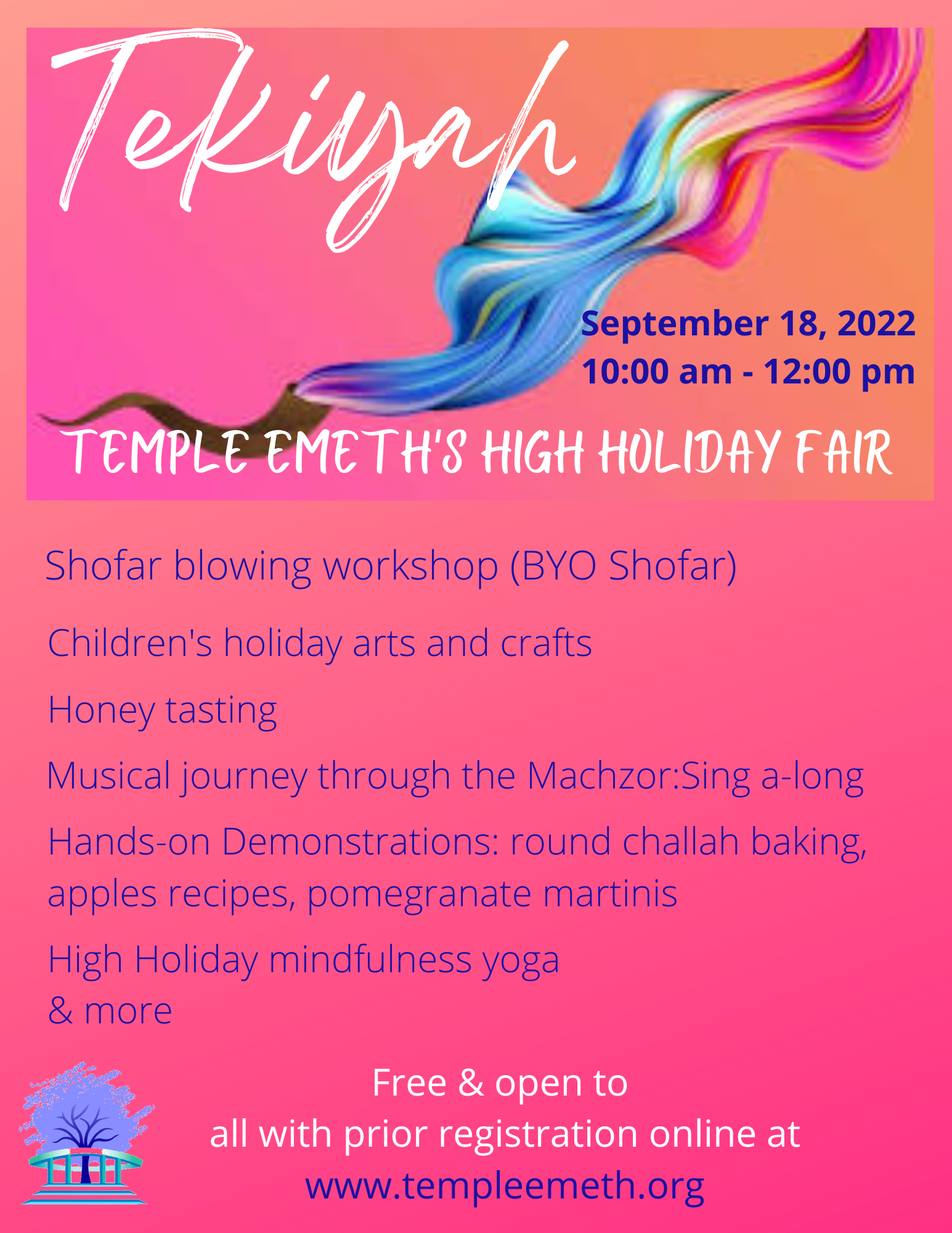 Tekiyah Temple Emeth's High Holiday Fair