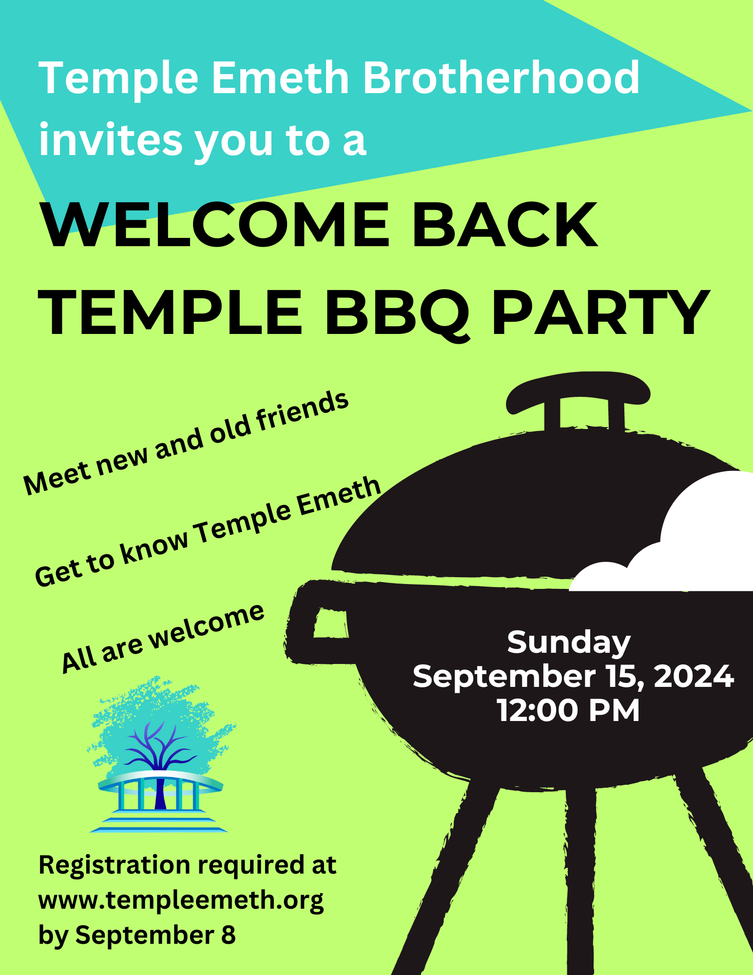 Welcome Back Temple BBQ Party